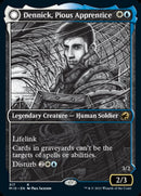 Dennick, Pious Apprentice // Dennick, Pious Apparition (MID-317) [Innistrad: Midnight Hunt]: (Showcase, Double Faced Transform) Foil