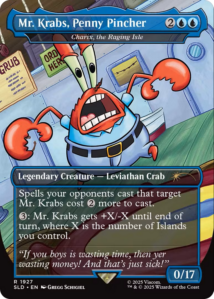 Charix, the Raging Isle (SLD-1927) [Secret Lair Drop] / Mr. Krabs, Penny Pincher (Borderless)