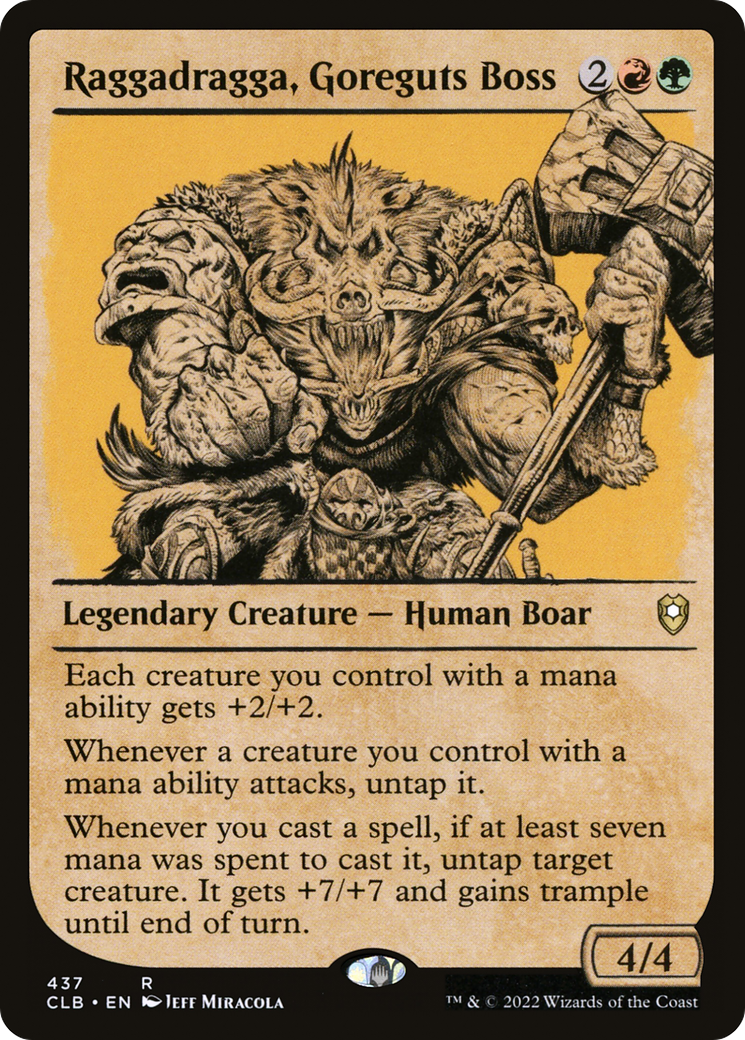 Raggadragga, Goreguts Boss (Showcase) (CLB-437) [Commander Legends: Battle for Baldur's Gate]