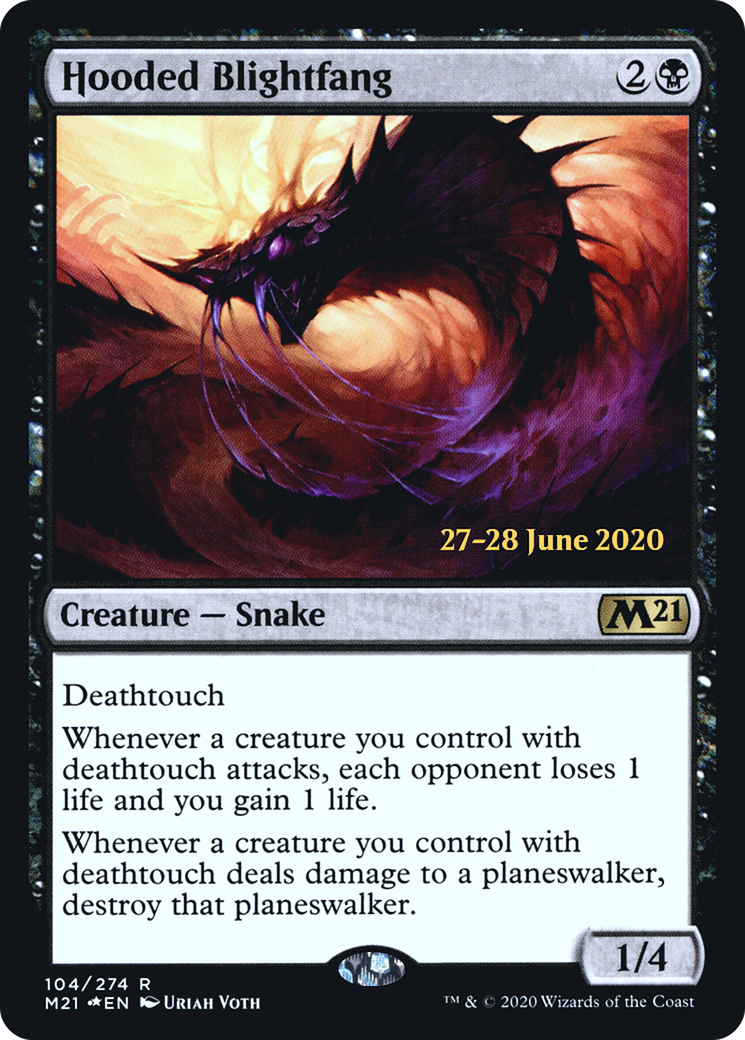 Hooded Blightfang (PRE-104S) [Core Set 2021 Promos] Foil