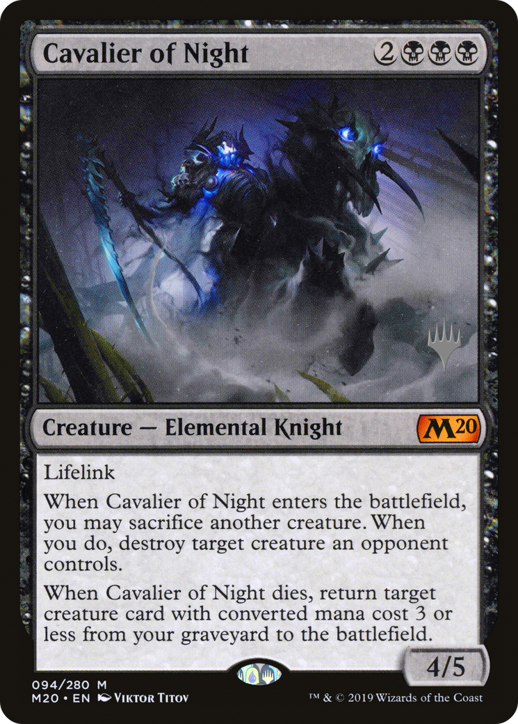 Cavalier of Night (PPM20-94P) [Promo Pack: Core Set 2020 Promos]