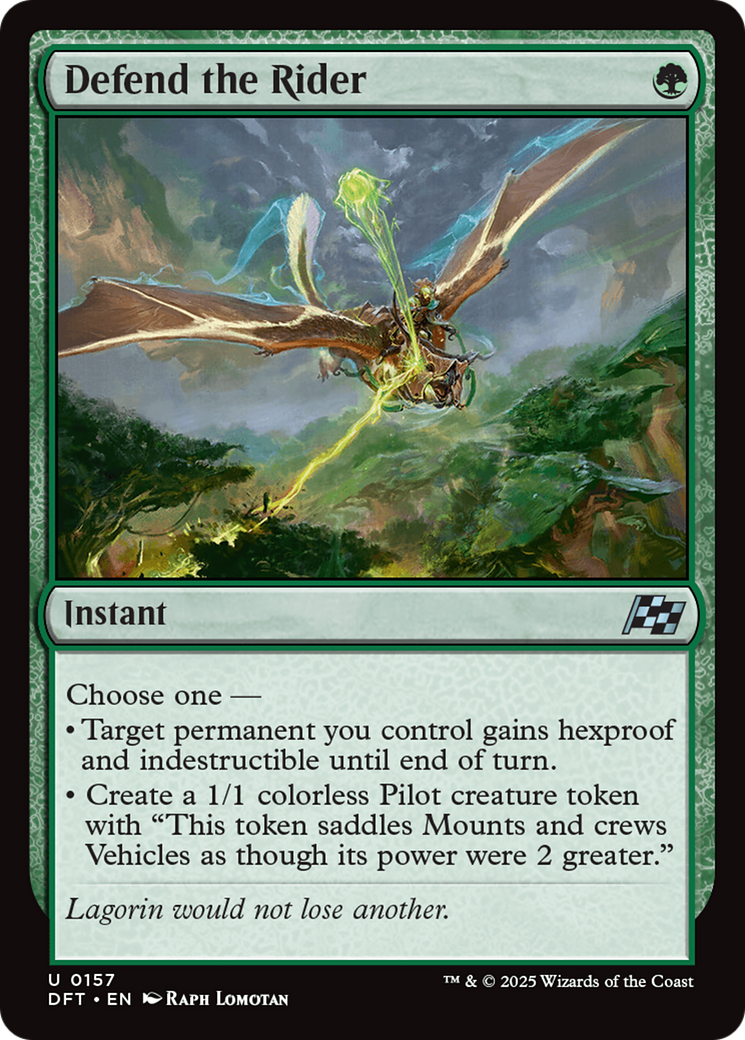 Defend the Rider (DFT-157) [Aetherdrift] Foil