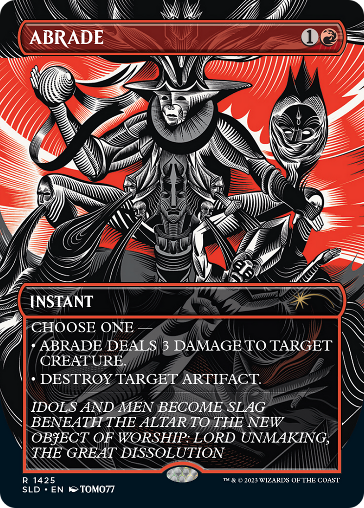 Abrade (SLD-1425) [Secret Lair Drop]: (Full Art) (Borderless)