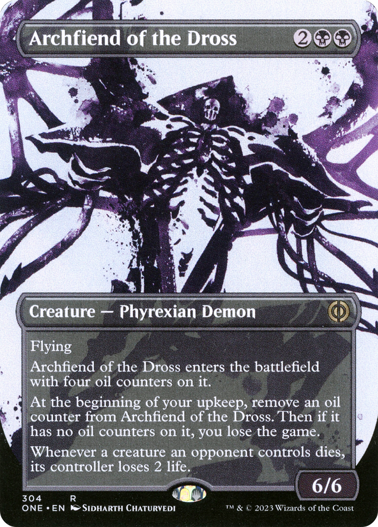 Archfiend of the Dross (ONE-304) [Phyrexia: All Will Be One]: (Showcase) (Borderless)