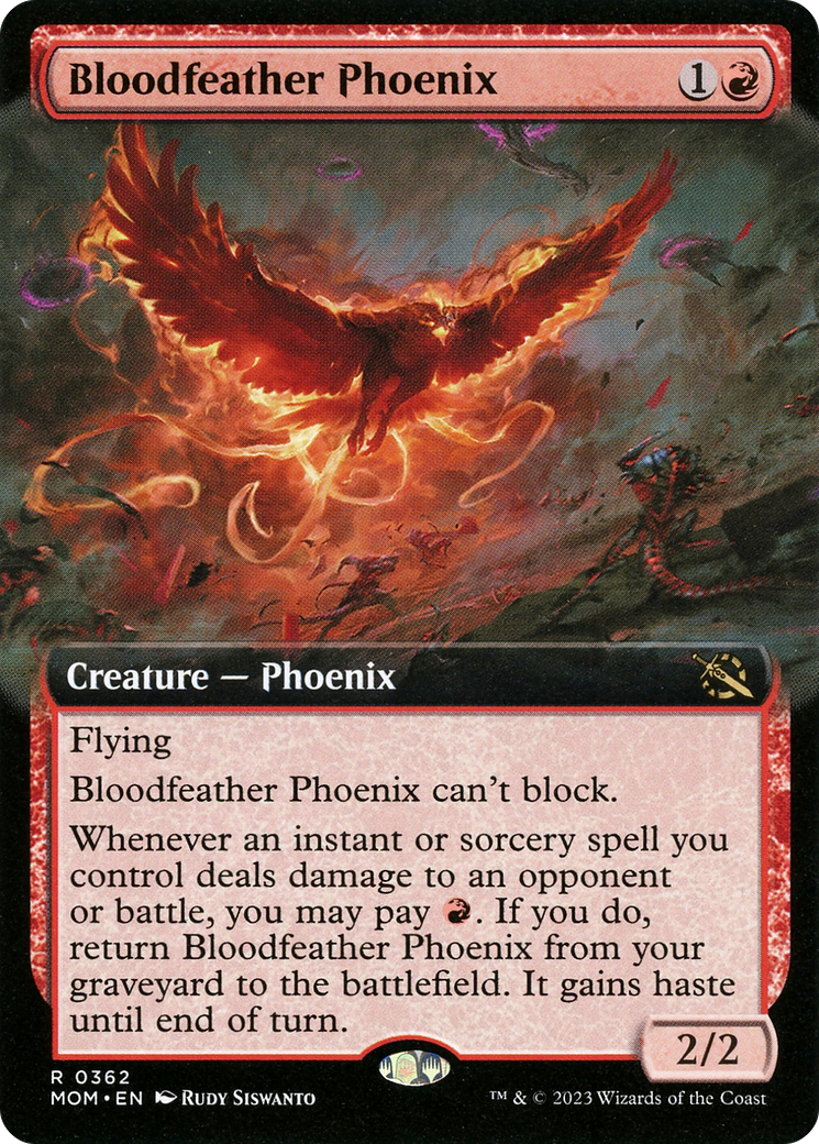 Bloodfeather Phoenix (Extended Art) (MOM-362) [March of the Machine] Foil