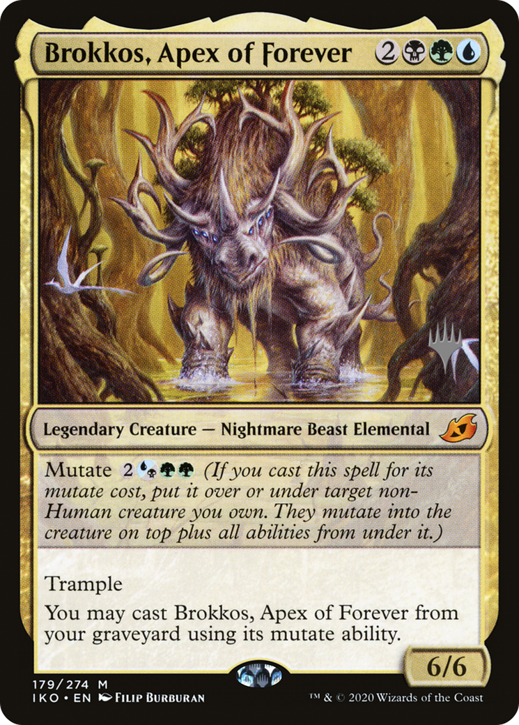 Brokkos, Apex of Forever (PPIKO-179P) [Promo Pack: Ikoria: Lair of Behemoths Promos]