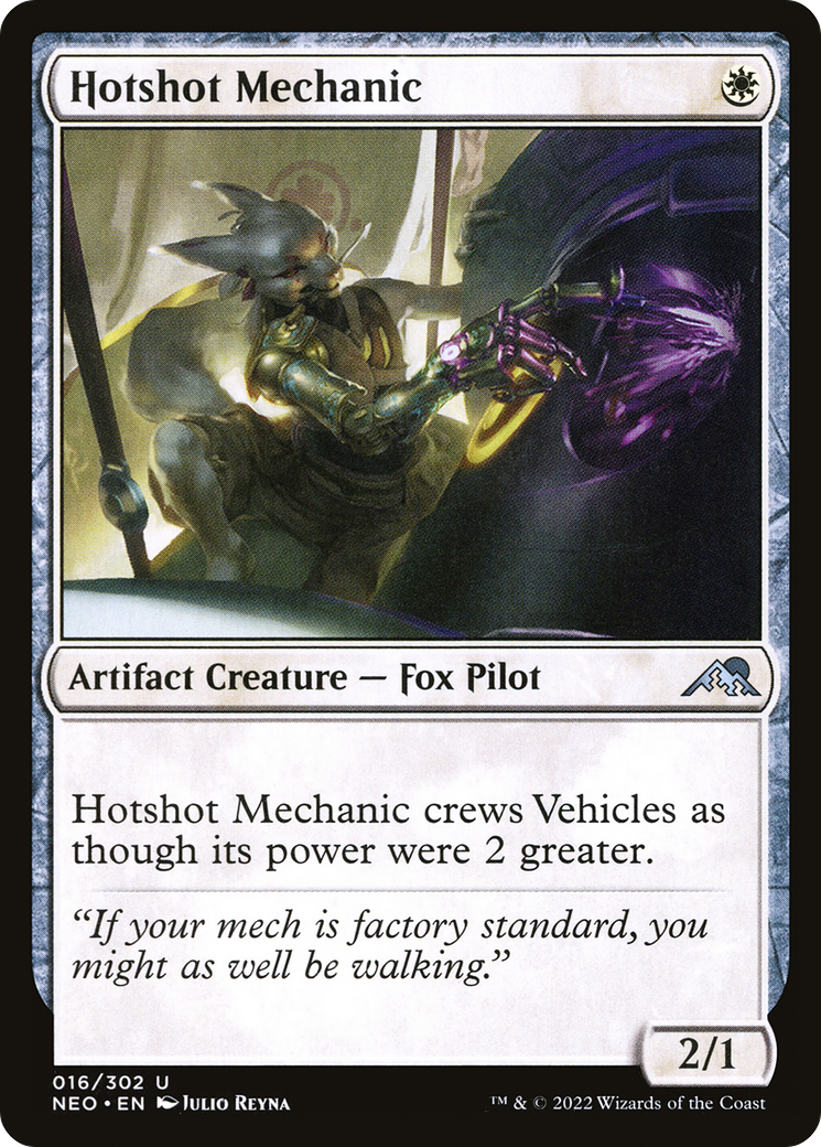 Hotshot Mechanic (NEO-016) [Kamigawa: Neon Dynasty] Foil