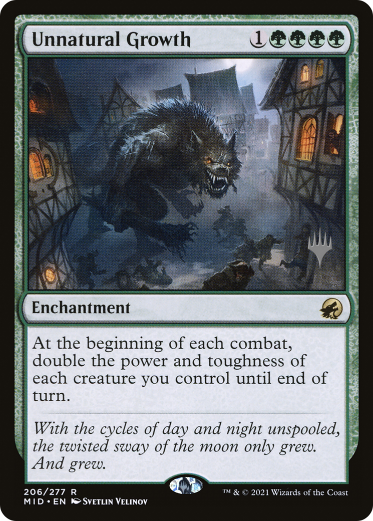 Unnatural Growth (PPMID-206P) [Promo Pack: Innistrad: Midnight Hunt Promos]