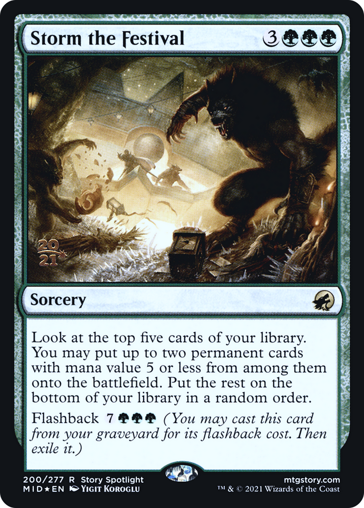 Storm the Festival (PRE-200S) [Innistrad: Midnight Hunt Promos] Foil