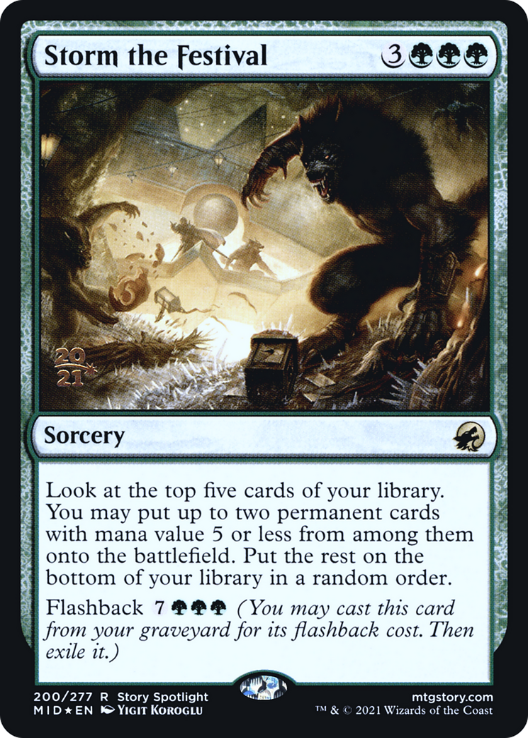 Storm the Festival (PRE-200S) [Innistrad: Midnight Hunt Promos] Foil
