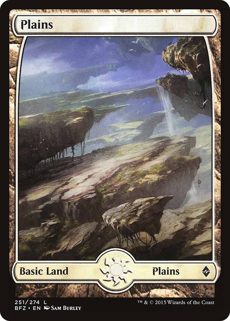 Plains (251) - Full Art (BFZ-251) [Battle for Zendikar] Foil