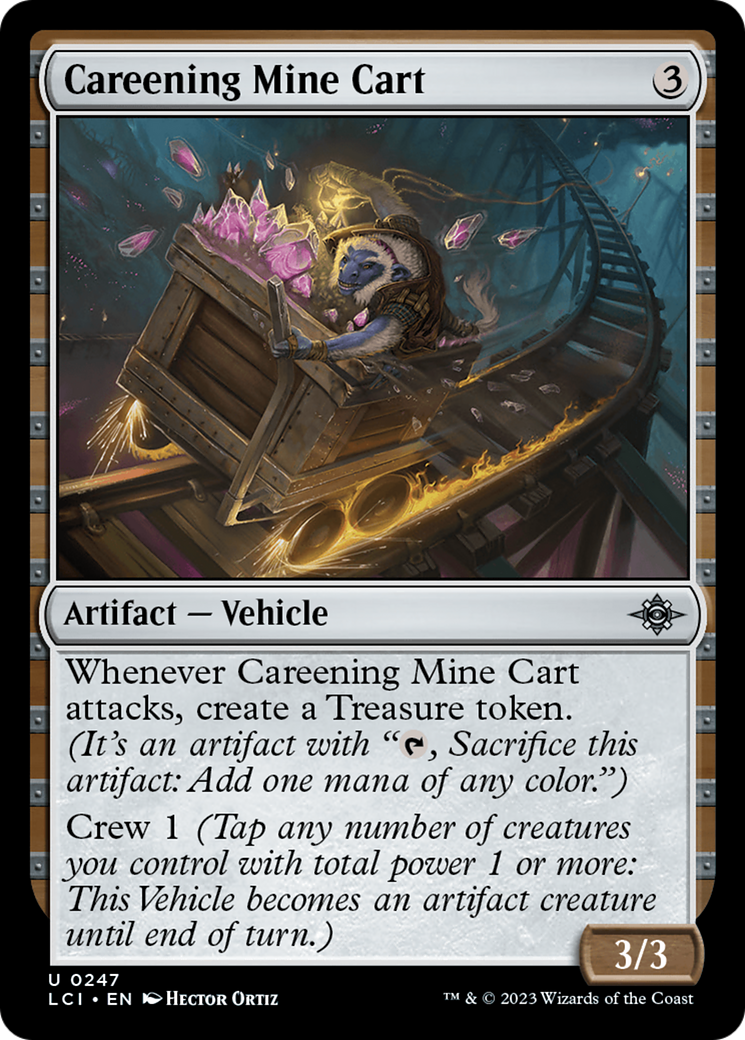 Careening Mine Cart (LCI-247) [The Lost Caverns of Ixalan]: (vehicle) Foil
