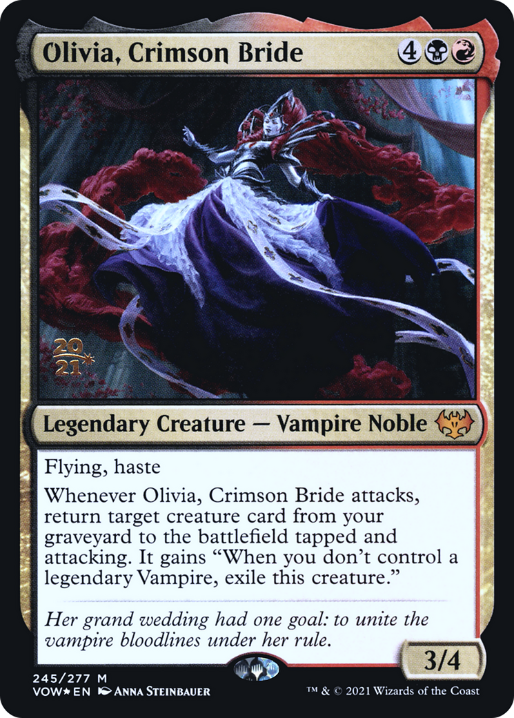 Olivia, Crimson Bride (PRE-245) [Innistrad: Crimson Vow Promos] Foil