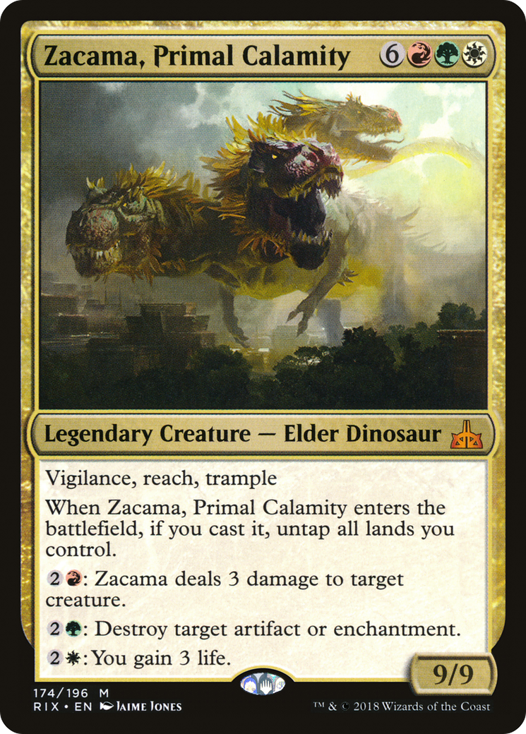 Zacama, Primal Calamity (RIX-174) [Rivals of Ixalan] Foil