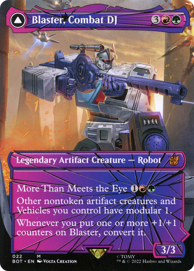 Blaster, Combat DJ (Shattered Glass) (BOT-022) (Borderless) [Transformers]