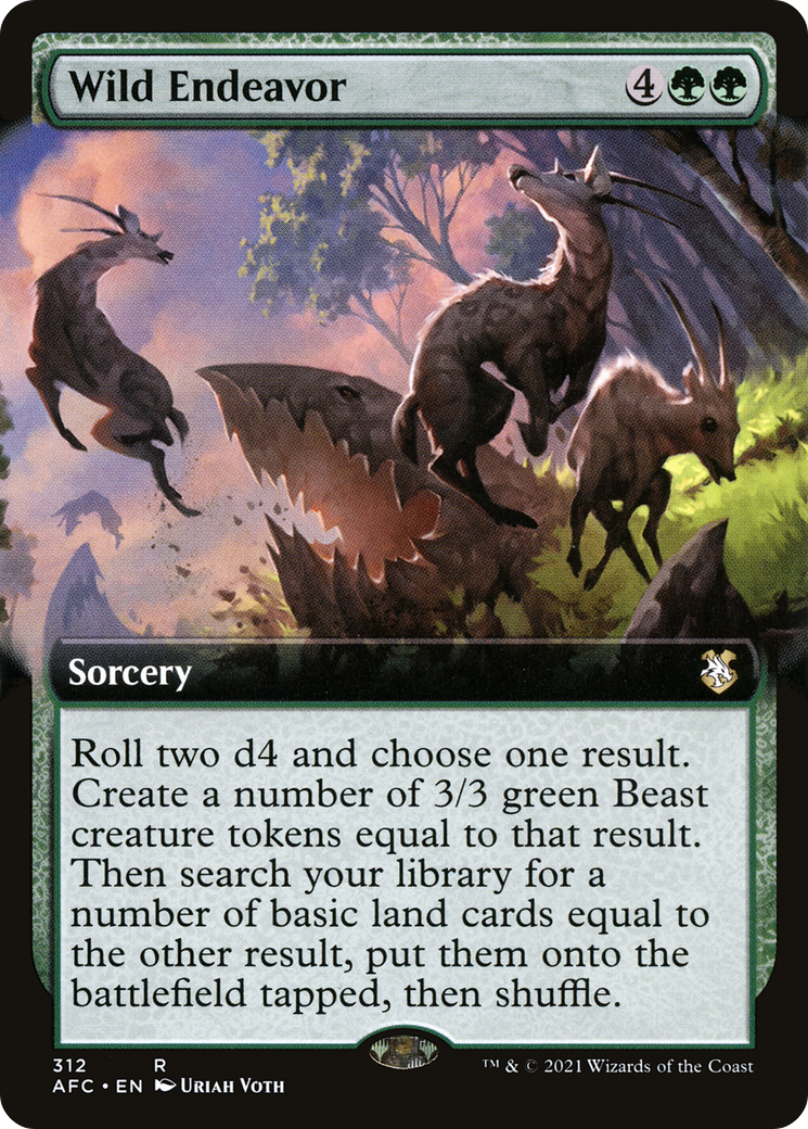 Wild Endeavor (Extended Art) (AFC-312) [Forgotten Realms Commander]