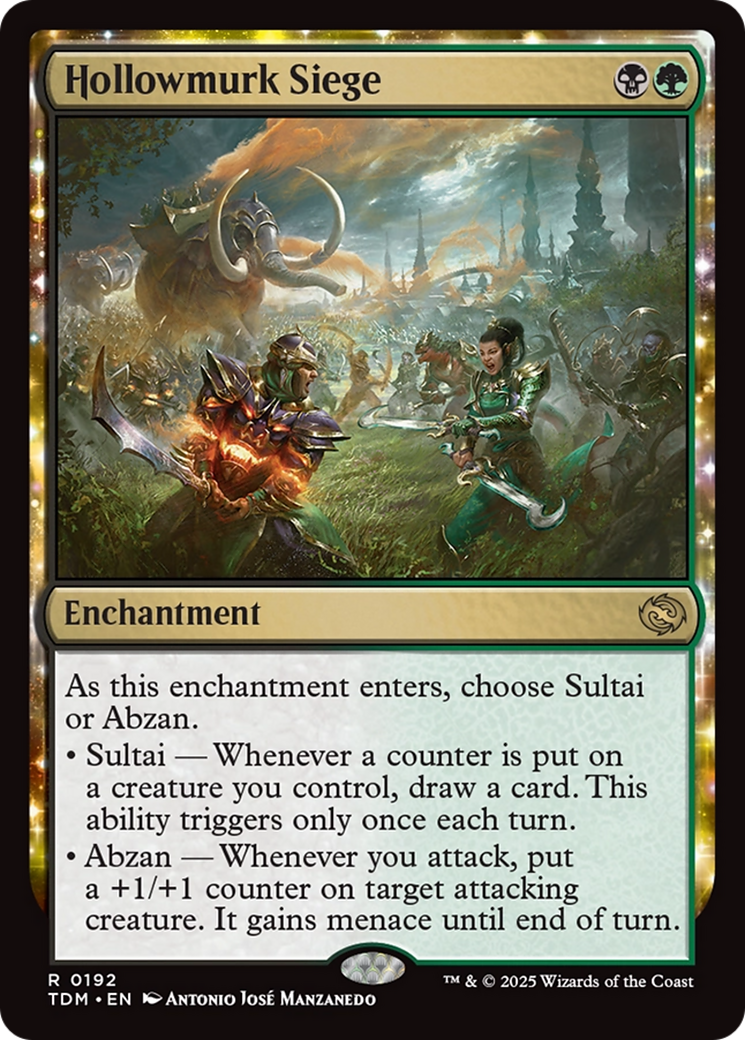 Hollowmurk Siege (TDM-192) [Tarkir: Dragonstorm]: (enchantment) Foil