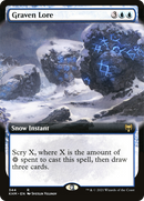 Graven Lore (KHM-344) [Kaldheim]: (Extended Art, snow) Foil