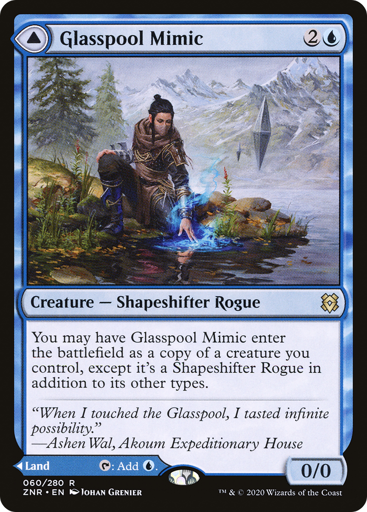Glasspool Mimic // Glasspool Shore (ZNR-060) [Zendikar Rising] Foil