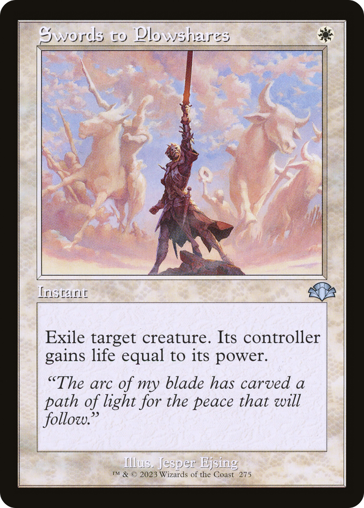 Swords to Plowshares (Retro Frame) (DMR-275) [Dominaria Remastered]