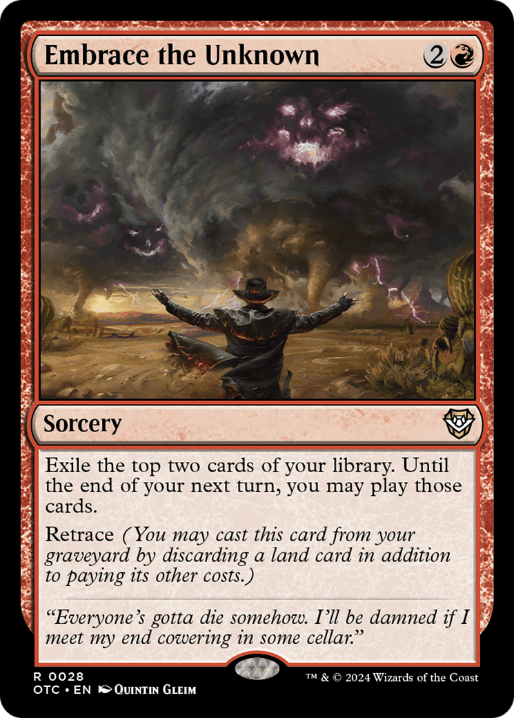 Embrace the Unknown (OTC-028) [Outlaws of Thunder Junction Commander]