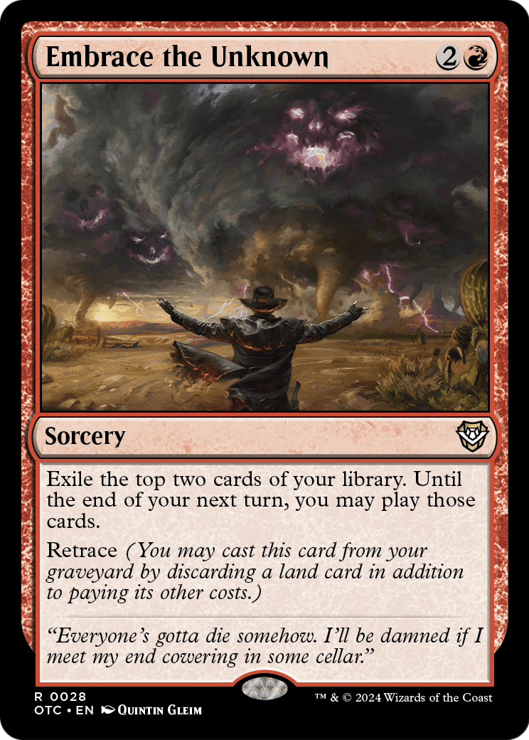Embrace the Unknown (OTC-028) [Outlaws of Thunder Junction Commander]