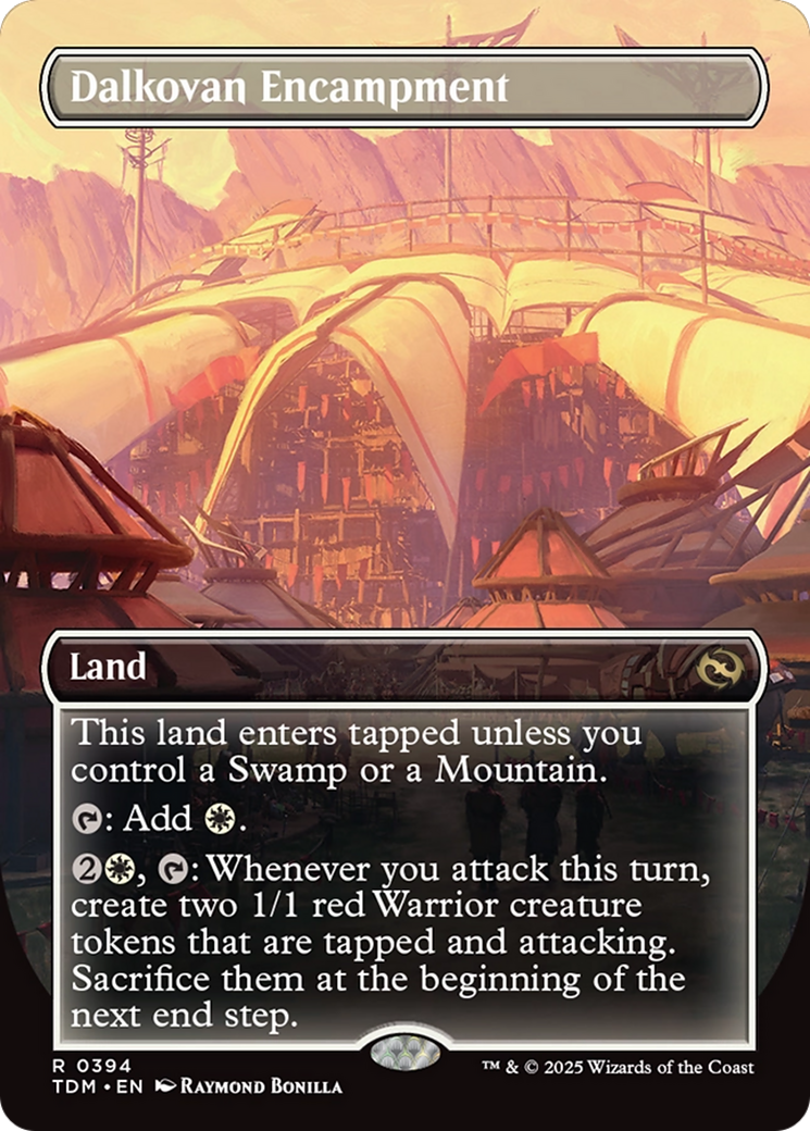 Dalkovan Encampment (TDM-394) [Tarkir: Dragonstorm] (Borderless) Foil