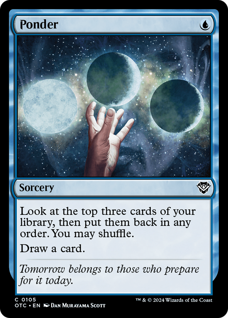 Ponder (OTC-105) [Outlaws of Thunder Junction Commander]