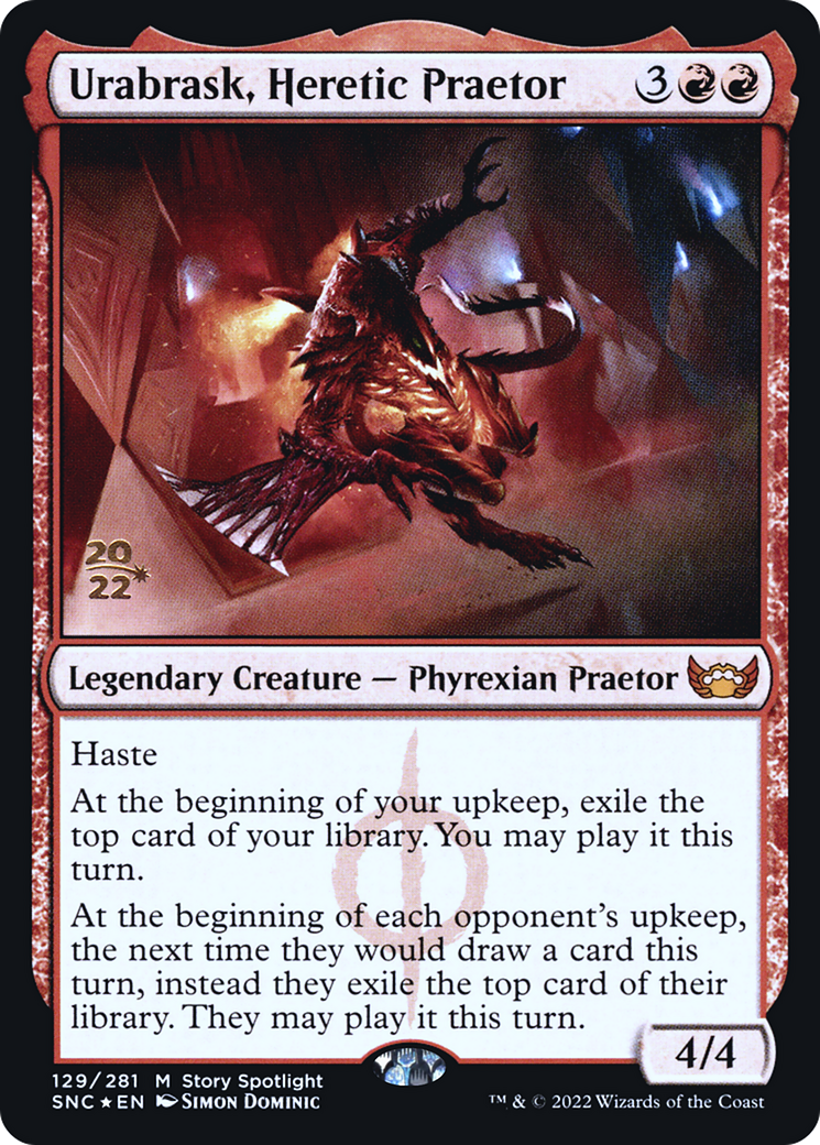 Urabrask, Heretic Praetor (PRE-129S) [Streets of New Capenna Promos] Foil