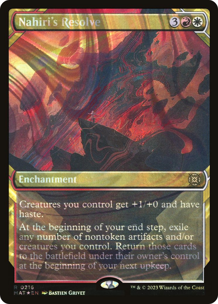 Nahiri's Resolve (MAT-216) [March of the Machine: The Aftermath]: (Showcase) Foil