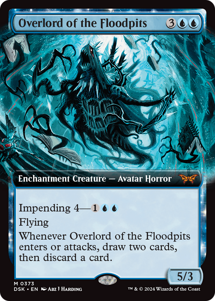 Overlord of the Floodpits (DSK-373) [Duskmourn: House of Horror]: (Extended Art, enchantment)