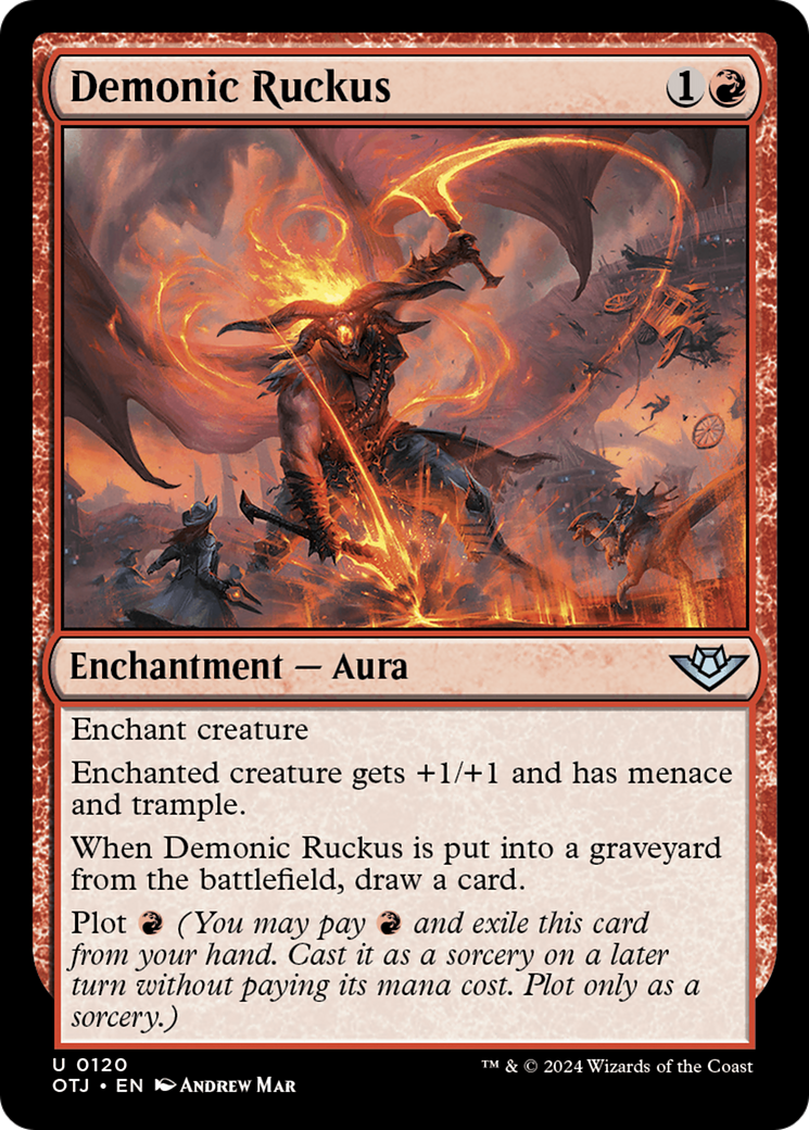 Demonic Ruckus (OTJ-120) [Outlaws of Thunder Junction] Foil