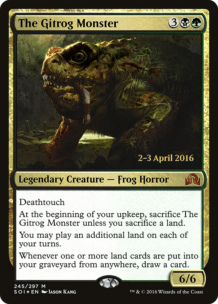 The Gitrog Monster (PRE-245S) [Shadows over Innistrad Promos] Foil