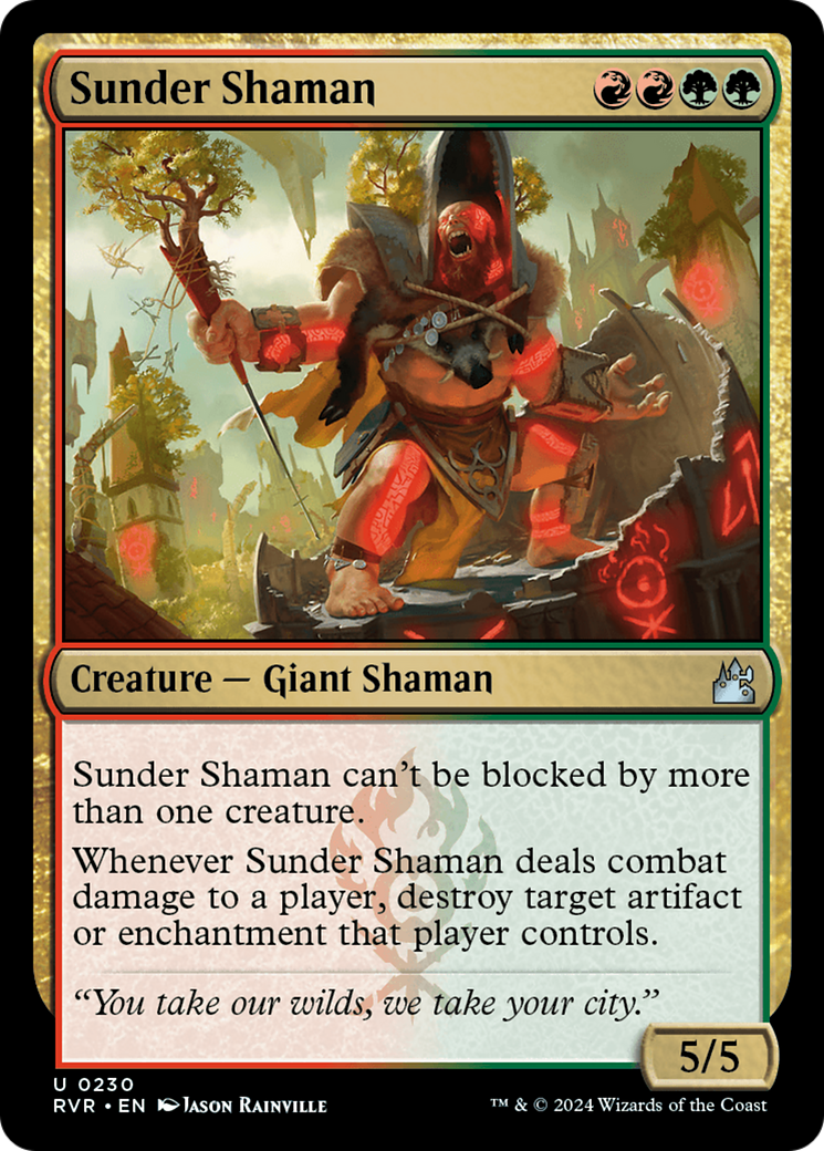 Sunder Shaman (RVR-230) [Ravnica Remastered] Foil