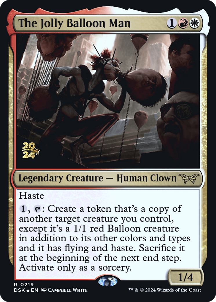 The Jolly Balloon Man (PRE-219S) [Duskmourn: House of Horror Promos] Foil