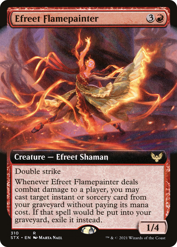Efreet Flamepainter (Extended Art) (STX-310) [Strixhaven: School of Mages]
