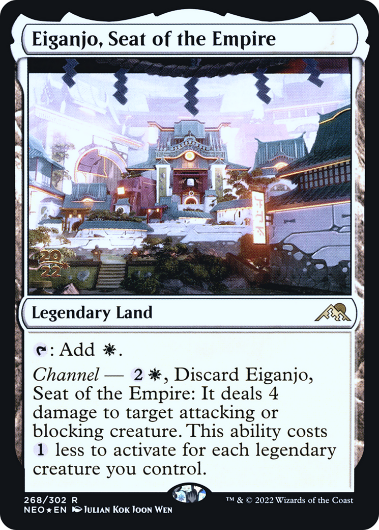 Eiganjo, Seat of the Empire (PRE-268) [Kamigawa: Neon Dynasty Promos] Foil