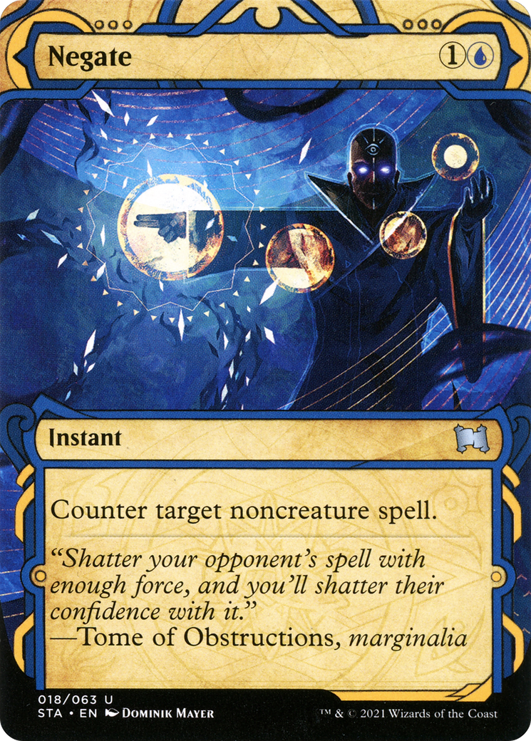 Negate (STA-018) [Strixhaven Mystical Archive]: (Showcase) (Borderless) Foil
