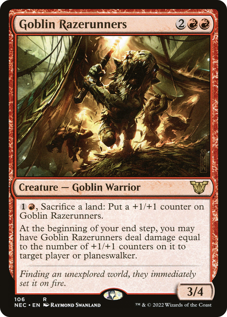 Goblin Razerunners (NEC-106) [Neon Dynasty Commander]