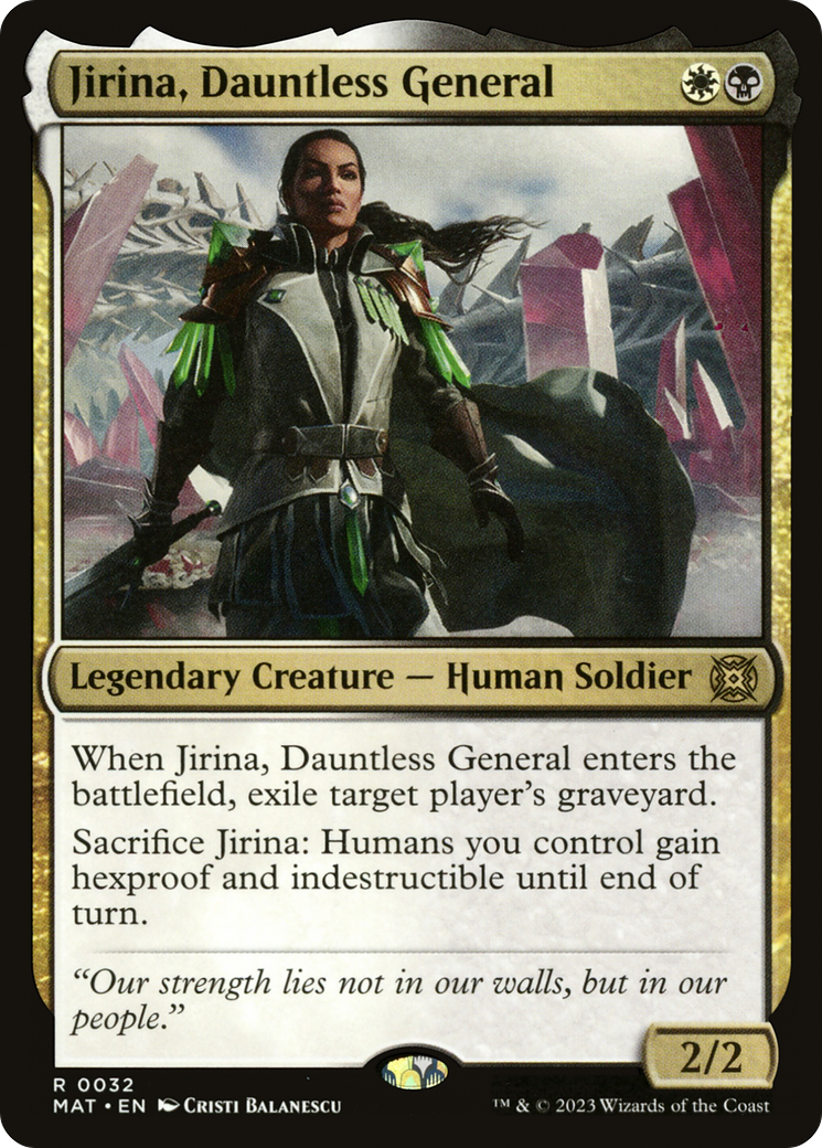 Jirina, Dauntless General (MAT-032) [March of the Machine: The Aftermath] Foil