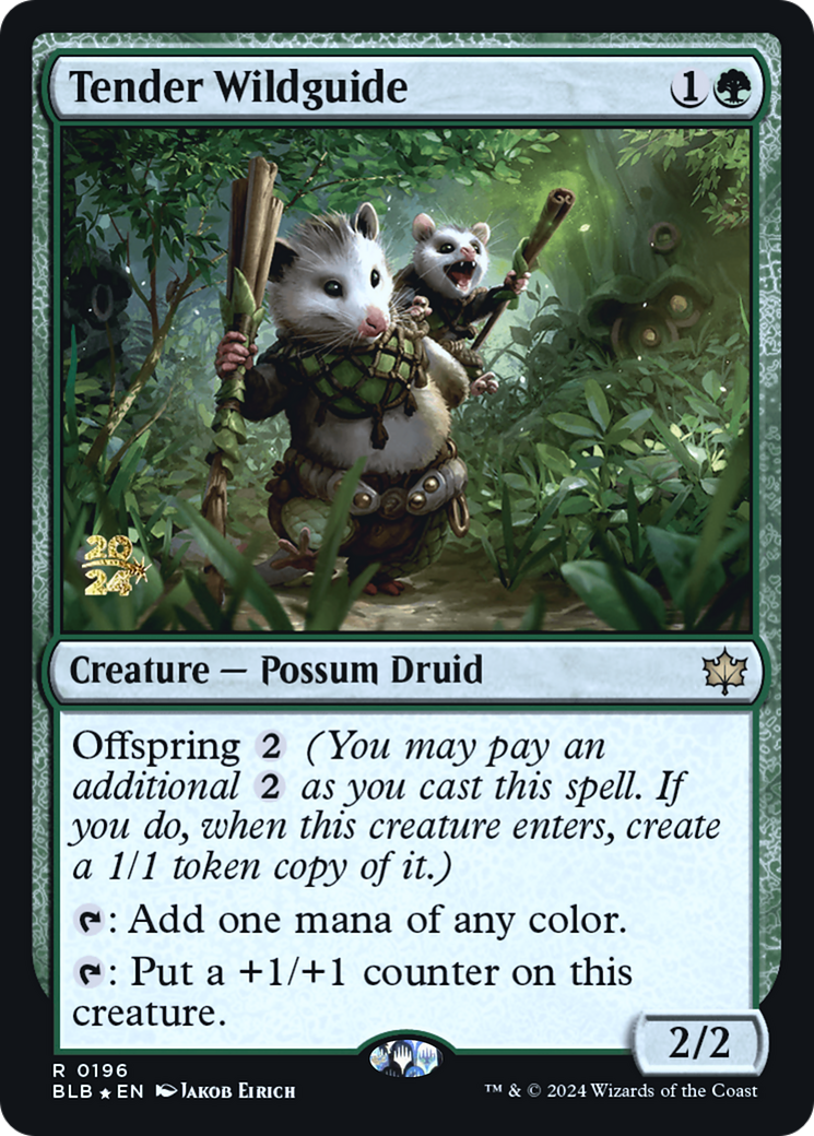 Tender Wildguide (PRE-196S) [Bloomburrow Promos] Foil