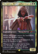 Enkira, Hostile Scavenger (SLD-146) [Secret Lair Drop] / Michonne, Ruthless Survivor Foil