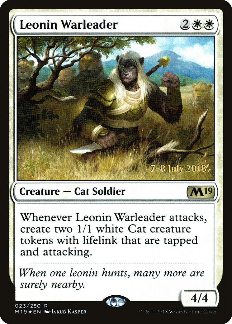 Leonin Warleader (PRE-23S) [Core Set 2019 Promos] Foil