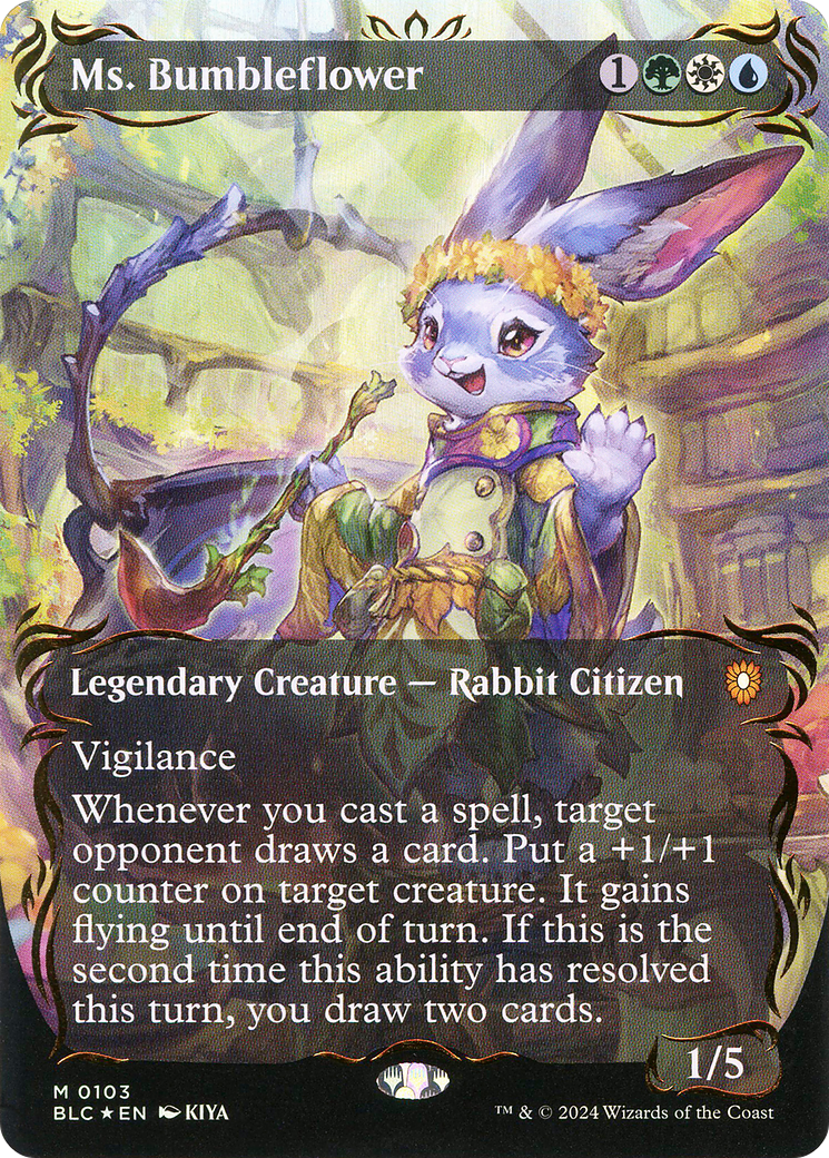 Ms. Bumbleflower (BLC-103) [Bloomburrow Commander] (Borderless) Foil