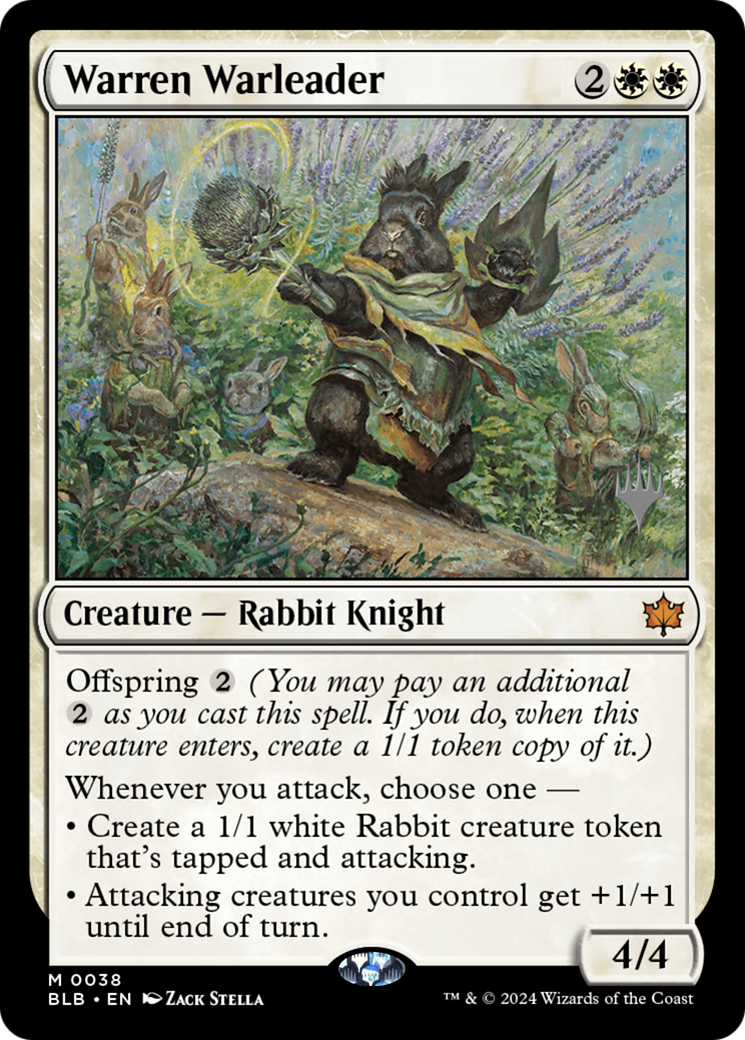 Warren Warleader (PPBLB-38P) [Bloomburrow Promos]
