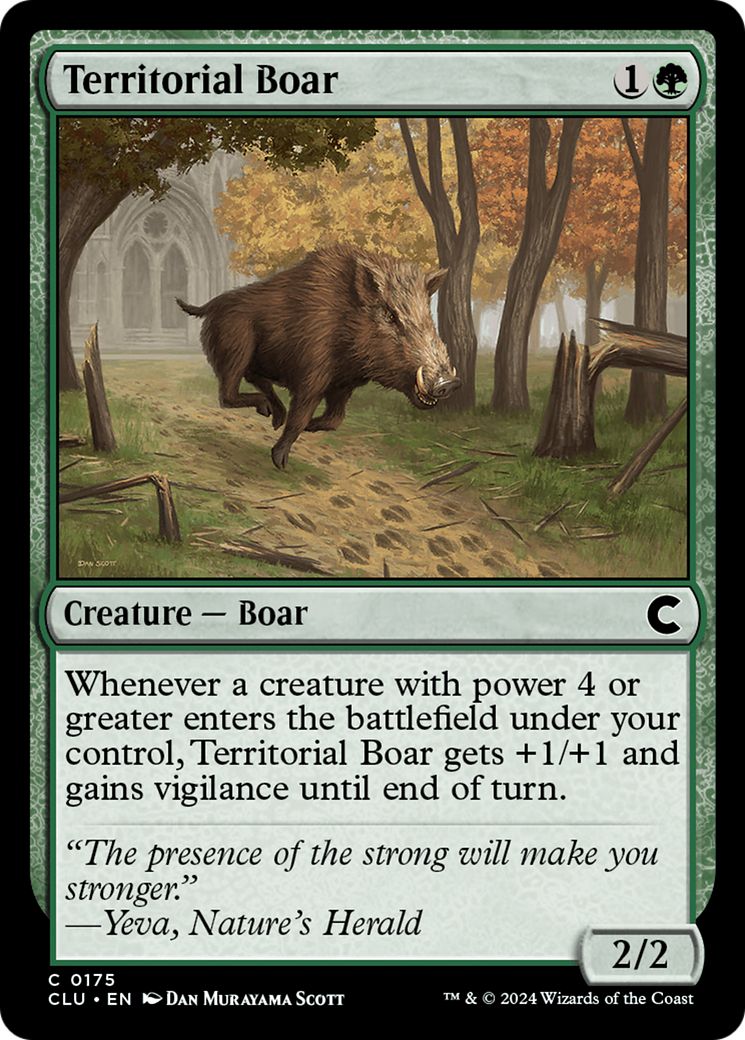 Territorial Boar (CLU-175) [Ravnica: Clue Edition]