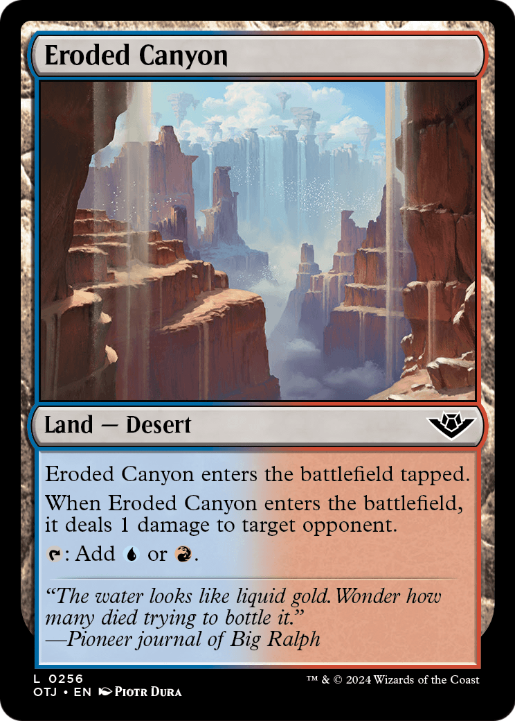 Eroded Canyon (OTJ-256) [Outlaws of Thunder Junction] Foil