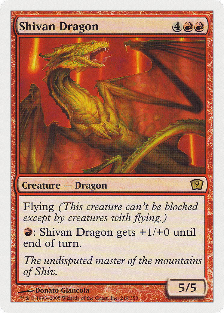 Shivan Dragon (9ED-219) [9th Edition]