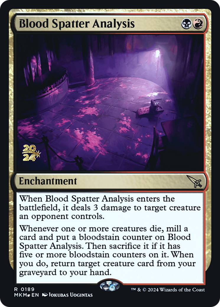 Blood Spatter Analysis (PRE-189S) [Murders at Karlov Manor Promos] Foil