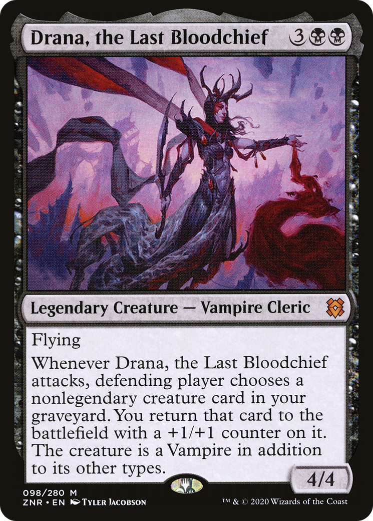 Drana, the Last Bloodchief (ZNR-098) [Zendikar Rising] Foil